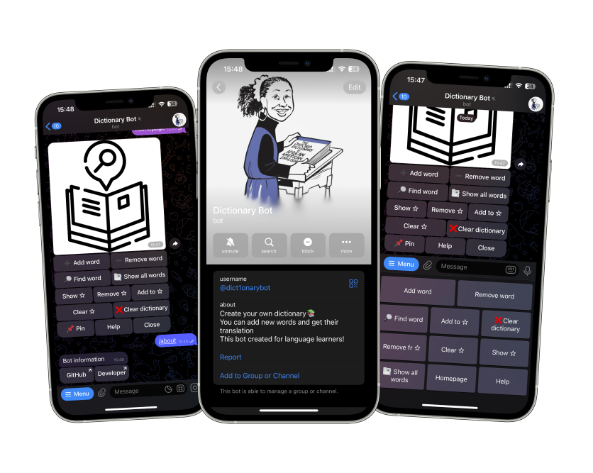 Telegram-бот словник — збереження слів і переклади