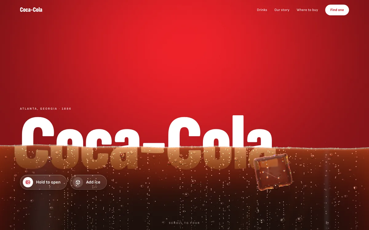 Концепт сайту Coca-Cola