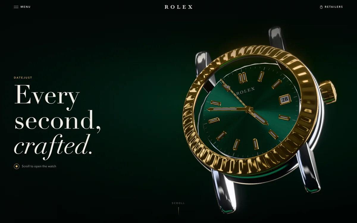 Концепт сайту Rolex