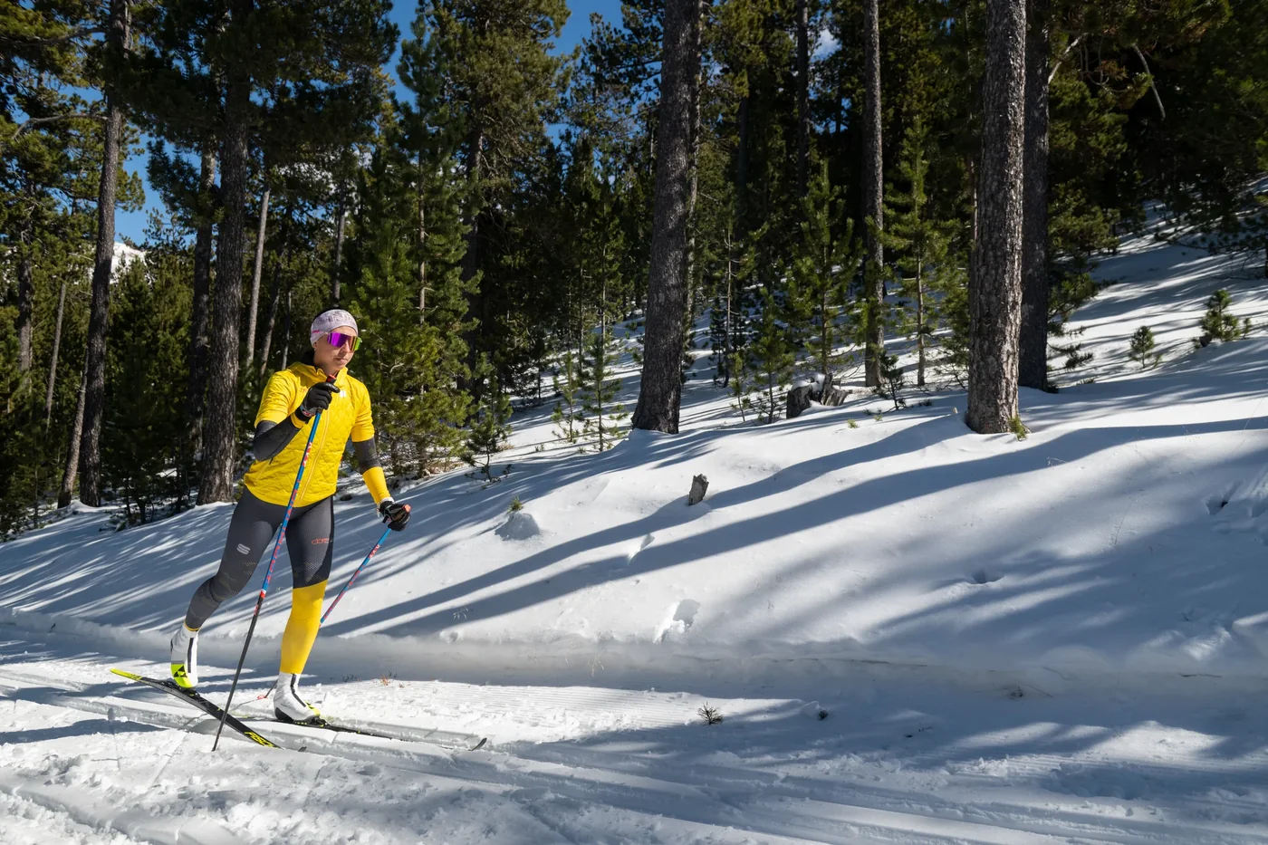 Cross-country skiing at Naturland