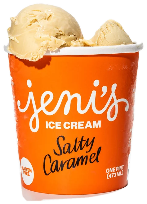 A pint of Jeni's Salty Caramel