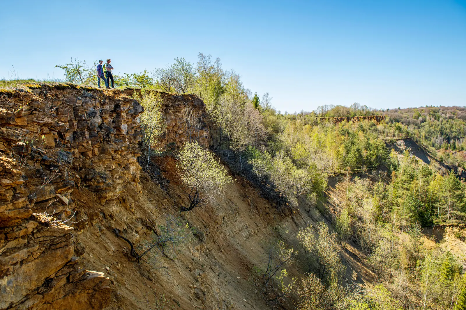 Red rock face in the Minett UNESCO Biosphere